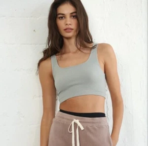 NWT By Together Cropped Thick Strapped Tank Slate Blue Size M/L - Picture 1 of 7