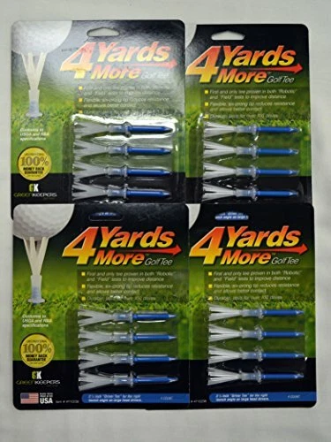 4 Yards More Golf Tees 3 1/4" - Blue - 4 Packs of 4 Tees (16 tees) - Image 1 of 1