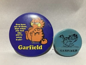 Vintage Garfield Cat Pin back Button And Paper Clip Young Things/ Dakin - Imagen 1 de 5