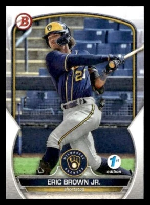 2023 Bowman 1st Edition #BPPF-41 Eric Brown Jr. Milwaukee Brewers Baseball card - Image 1 of 2