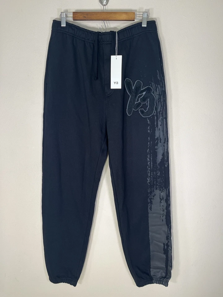Adidas Y-3 jogger pants with coated detail H44805 BLACK Men's Size X-Large