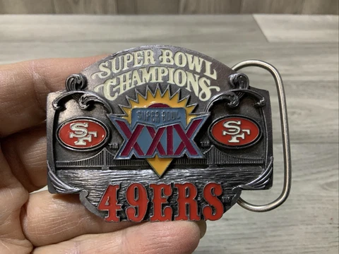 SAN FRANCISCO 49ERS XXIX SUPERBOWL CHAMPIONS BELT BUCKLE # 374 OF 10,000- 1994 Cover