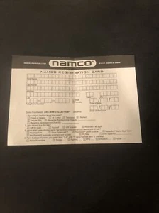 Namco Registration Card Pacman Collection Insert - Bild 1 von 2