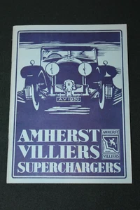 Amherst Villiers Superchargers Sales Catalogue 1929 London Motor Show - Picture 1 of 17