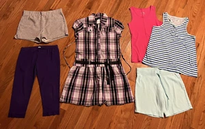 * Childrens Place Justice Old Navy Girls lot of 6 Size 14 Dress Shorts Tank - Picture 1 of 10