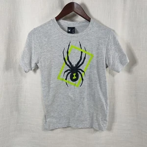 SPYDER T-Shirt Boys Size Medium Gray Short Sleeve Youth Graphic Tee - Picture 1 of 8
