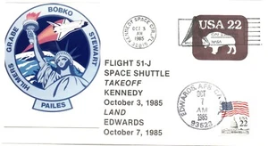 Space cover STS-51J ATLANTIS First Flight Oct 1985 launch and landing - Picture 1 of 1