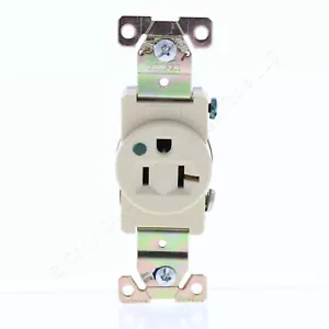 Cooper Ivory HOSPITAL Straight Blade Single Receptacle Outlet 5-20R 20A 8310V - Picture 1 of 5