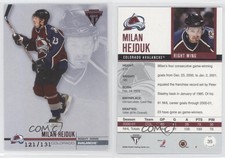 2001-02 Pacific Private Stock Titanium Retail Red /131 Milan Hejduk #35