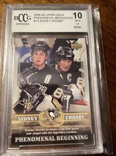 2005-06 UD Phenomenal Beginnings #14 Sidney Crosby & Lemieux BCCG 10 MINT