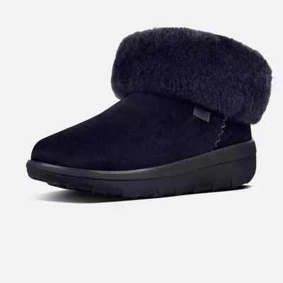 Botas de invierno Fitflop para mujer forro de piel Mukluk Shorty III Y88-399 azul marino Foto 1 de 4
