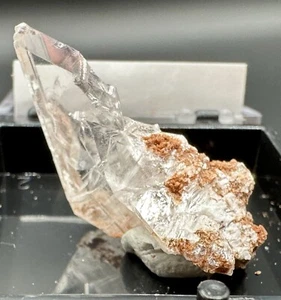 Bermejillo Selenit Miniaturbild Kristall Probe in frecher Box mit Etikett (#5) - Bild 1 von 9