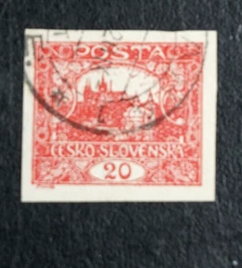Czechoslovakia rare #45a Imperforate used - Picture 1 of 1