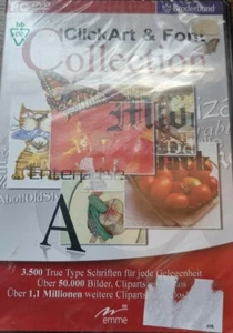PC DVD-ROM ClickArt & Font Collection (2006) Ausführliches Handbuch Neu & OVP - Picture 1 of 2