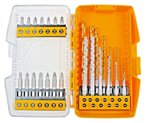 27Pcs Assorted Drill Bit Set Drilling for Masonry HSS Titanium Screwdriver Bit - Picture 1 of 10