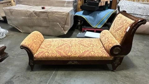Empire Gilt Mounted Mahogany Recliner (Gold & Red Daybed) Cover