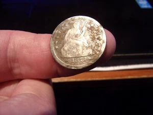 Cuarto de plata antiguo Liberty sentado de colección de Estados Unidos - 1873/flechas - bueno - $7 s/h - Imagen 1 de 2