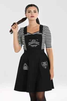 Hell Bunny Samara Dress Pinafore Sun Moon Ouija Board Gothic Wicca Witchcraft - Image 1 of 4