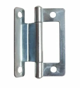 Pair of Steel Flush Cranked Cupboard Hinges Camper Van Motorhome 15-19mm Doors - Picture 1 of 4