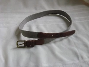 Coach Ladies Light Brown, Grayish Wool, Leather Belt Brass Buckle #7807  32"-35" - Picture 1 of 14