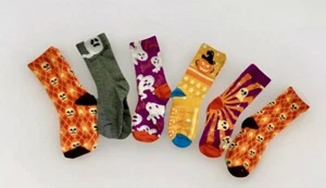 Kids Halloween Socks~ Size 5~Set Of 6~ Variety - Picture 1 of 7