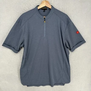 Mcdonalds Employee Uniform Shirt Mens XL Quarter Zip Short Sleeve Blue - Picture 1 of 12