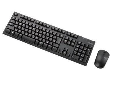 ELECOM Wireless Japanese Layout Keyboard / 108 Keys  Membrane Type  with Mouse - Image 1 of 4
