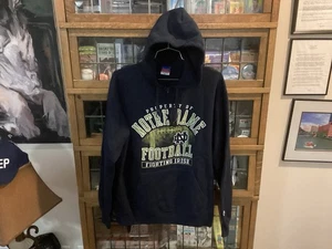 Vintage ND Fighting Irish Champion Football Navy 1/4 Zip Spell Out Hoodie Gr. XL - Bild 1 von 15