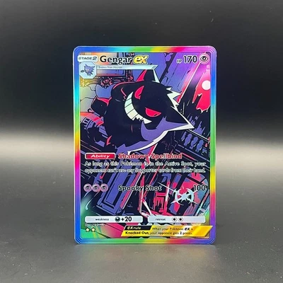 Fan Art Pokemon TCG Pocket Gengar EX Holo SIR | Genetic Apex - Image 1 of 4