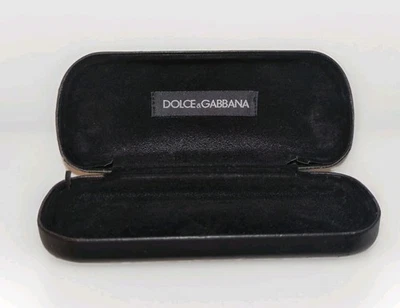 Dolce & Gabbana Sunglasses Eyeglasses Leather Case Black Hard Clamshell Fashion - Image 1 of 4
