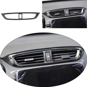 Black Steel Central Console 2017-2021 Air Outlet Vent Trim For Honda CRV CR-V - Picture 1 of 3