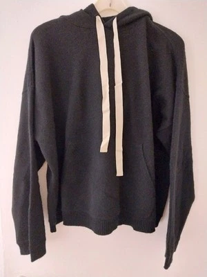 Suéter Pullover Robert Rodriguez Cachemira Negro Con Capucha Foto 1 de 4