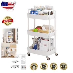 Carro utilitario flexible de 3 niveles con 12 etiquetas - Perfecto para cocina o baño - Imagen 1 de 9