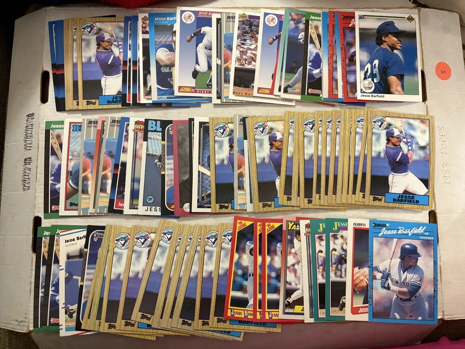 Lote de cartões de beisebol (375) Jesse Barfield MLB base coleção Toronto Blue Jays - Imagem 1 de 4