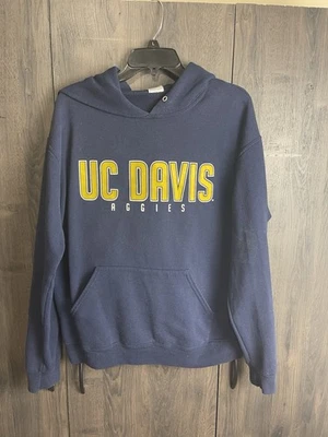Moletom UC Davis Aggies com capuz azul marinho NCAA College Alumni médio feito nos EUA - Imagem 1 de 4