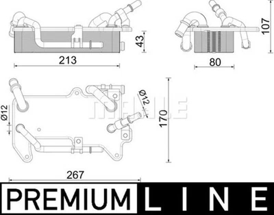 MAHLE Premium Line Oil cooler CLC284000P for AUDI A4 3.0 TDI QUATTRO etc - Image 1 of 4