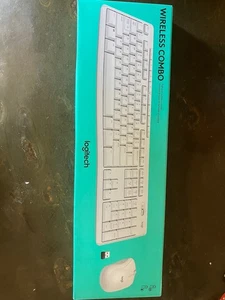 Logitech Wireless Keyboard and Mouse Combo White New In Box - Picture 1 of 2