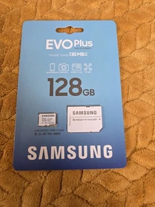 Samsung Evo Plus 128gb Memory Card With Sd Adapter New Sealed - Picture 1 of 3