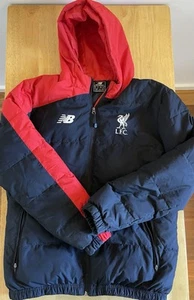 LIVERPOOL FC Pufffer Jacket New Balance Full Zip Football Mens Medium M - Picture 1 of 4