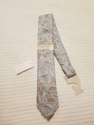 Corbata Hombre Talla Única Joseph Abboud Marca Paisley Estampado Marrón y Azul Foto 1 de 4