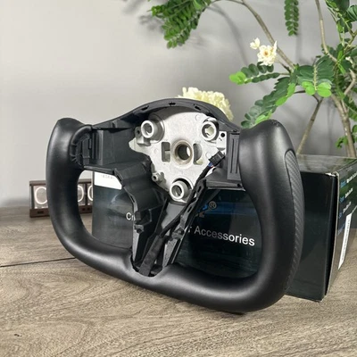 ZIMABLUE Yoke Steering Wheel for Tesla Model 3 2017-2023 Model Y 2019-2024 - Image 1 of 4