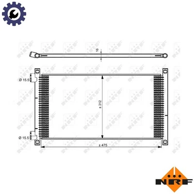 CONDENSER AIR CONDITIONING 35490 FOR FIAT PUNTO/Hatchback/Van 1.7L 4cyl PUNTO - Image 1 of 4