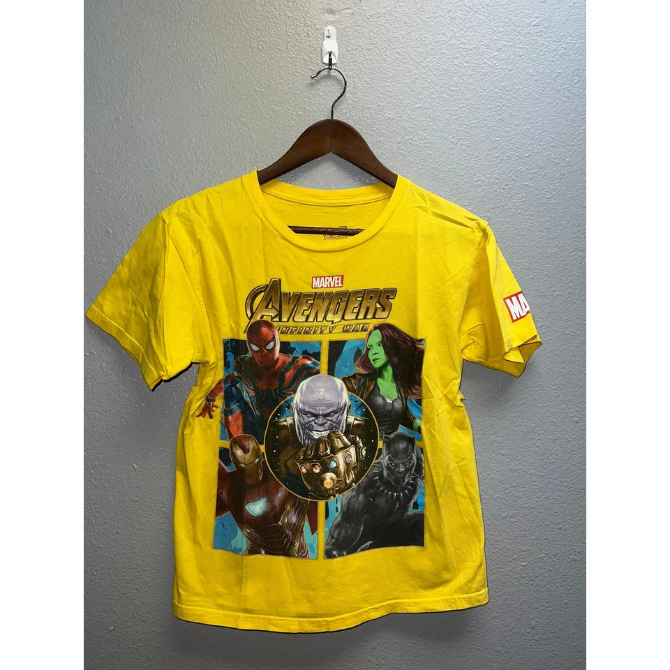Camiseta Top Juvenil Marvel Avengers Infinity War Amarillo Gráfico Superhéroe Camiseta Niño XL Foto 1 de 4