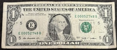 2009 Richmond $1 Bill Low Serial Number Triple Solid 000’s Gas Pump Error Note - Image 1 of 2