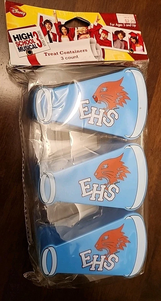 High School Musical 3 contenedores de golosinas Disney 2009 Target Party Wildcats Navidad Foto 1 de 4