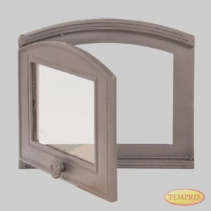 Kamintür Schornstein Tür Gusseisen Glas Schornsteinöffnung Revisionstür Kamin - Bild 1 von 12