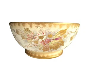 Antike 1890er Franz Anton Mehlem Royal Bonn handbemalte Blumenrankenschale 13 1/4" - Bild 1 von 24