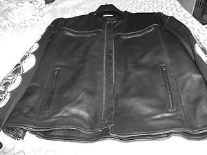 Wilson's XXL (2XL) Black Leather jacket, Motorcycle style - Picture 1 of 7