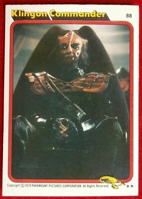 STAR TREK - MOVIE - Card #88 - KLINGON COMMANDER - TOPPS 1979 - Image 1 of 2