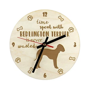Bedlington Terrier plywood clock Art-Dog - Picture 1 of 7